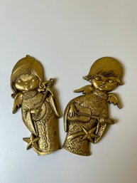 Pair Of Italian Gold Angels