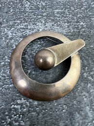 Modernist Mexican Silver Brooch