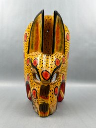 Folk Art Carved Wood Mask