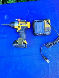 Dewalt DCF 610 Cordless Screwdriver With Charger And 2 Batteries.