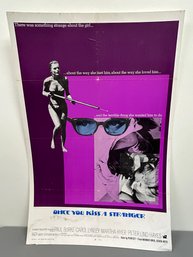 Vintage Once You Kiss A Stranger Large Poster *local Pick Up Only*
