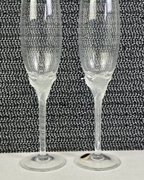 Hand Blown Lead Crystal Flutes By Lenox