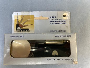 Cobra Model 8809 13 In 1 Collapsable Ratchet Socket Screwdriver Set.