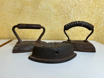 Three Vintage Sad Irons