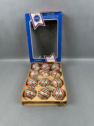 Vintage Glass Ornaments -original Box - USA