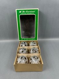 Mr Christmas Faceted Unbreakable Ornaments - Original Box