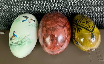 3 Eggs  Made Of Different Materials