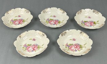 Vintage Small Hand Painted Floral Bowls