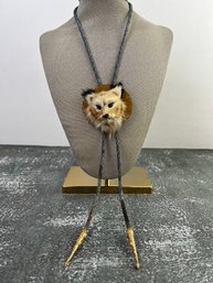 Vintage Cat Face Bolo Tie