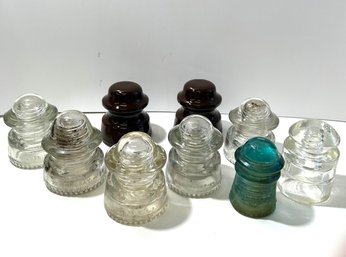 Vintage Hemingray Assortment Glass Cover Electric Insulators