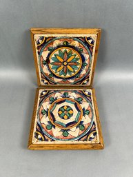 Pair Of Moroccan Style Tile Trivets