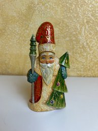 Made In Russia Wooden Santa