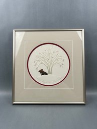 Marianne Wieland Moose Under The Mountain Ash Embossed Print