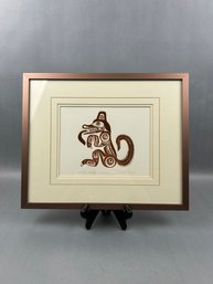 Bill Reid Haida Wolf Ghuuts Copper Embossed Print