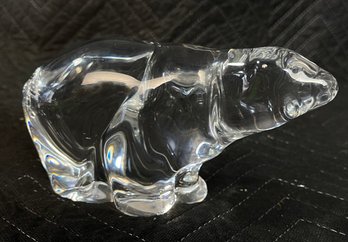 Vintage Glass Polar Bear - Signed
