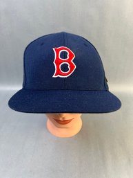 Fitted Mitchell And Ness Boston Red Sox Hat.