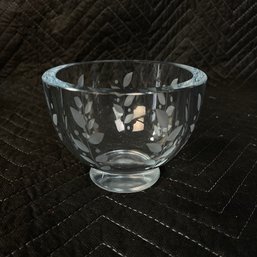 Crystal Glass Bowl Unsigned