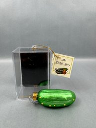 Hand Made Glass Pickle Ornament