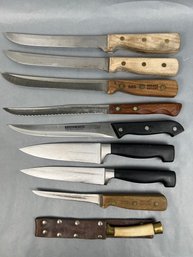 Lot Of 9 Knives Including Henckels, Schinken Messer And Chicago Cutlery.