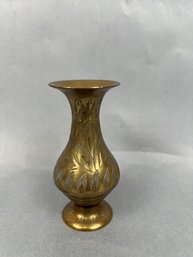 Vintage Imported From India Small Brass Vase 100t