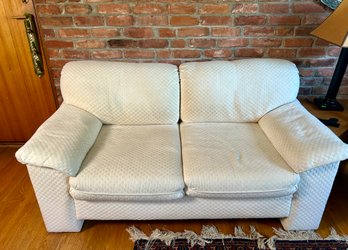 White Vintage Loveseat - Made By Carter