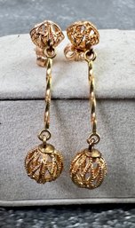 14k Gold Dangle Earrings