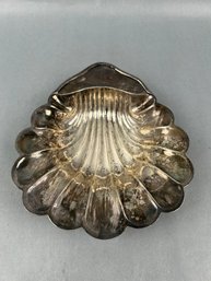 Antique Shell Sterling Footed Dish