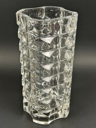 Vintage Geometric Glass Art Deco Vase Made In France *Local Pickup Only*