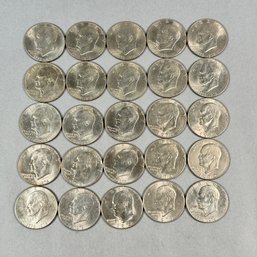 25 Ike Silver Dollars