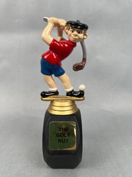 The Golf Nut Resin Figurine.