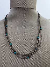 Southwest Silver Beaded Necklace