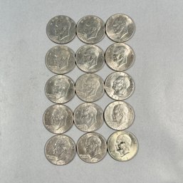 15 Ike Silver Dollars