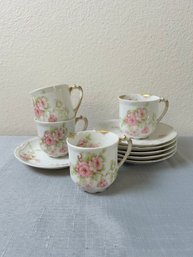 Limoges Old Abbey Coffee Cups And Saucers