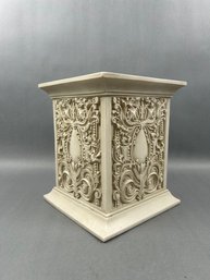 Vintage White Ornate Planter