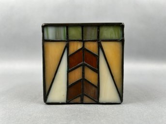 Vintage Stained Glass Votive