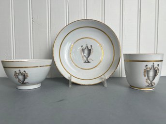 Vintage Urn And Gold Rim China Pieces