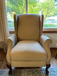 Queen Anne Leg Beige Recliner