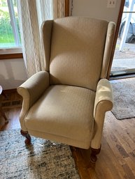 Queen Anne Leg Beige Recliner 2