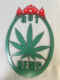 Got Hemp Cast Metal Wall Art.