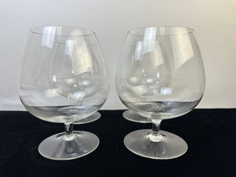 Large Crystal Brandy Snifters Set Of 4  *Local Pickup Only*