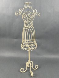 Dress Shaped Metal Jewelry Rack.