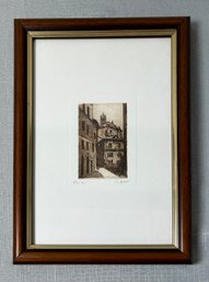 Italian Town Scene Signed Etching 62/100