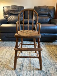 Antique Children Wooden High Chair