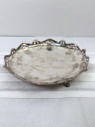 Sterling Silver 7.25 Diameter Footed Serving Dish.