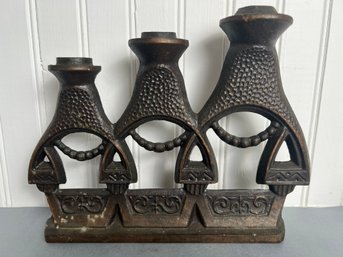 Vintage Russian Dolls Triple Candlestick