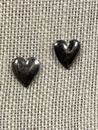 Sterling Silver Heart Pierced Earrings