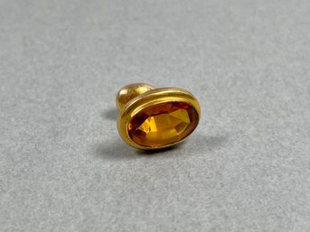 Gold Filled & Gold Stone Single Cufflink