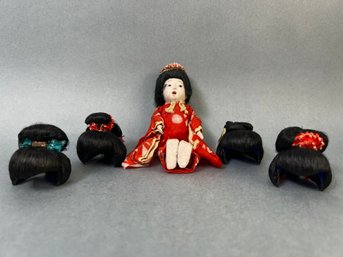Surprised Japanese Doll With 5 Wigs.