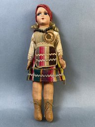 Vintage Bambino Made In Poland Cloth Doll.