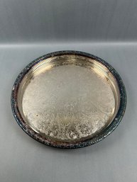 Camelot International Silver Co Round Serving Tray